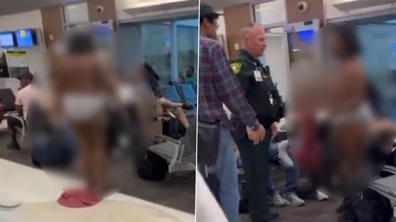 Viral Video: तीखी बहस के बाद फोर्ट लॉडरडेल-हॉलीवुड इंटरनेशनल एयरपोर्ट पर महिला यात्री ने उतारे कपड़े, देखें वायरल वीडियो