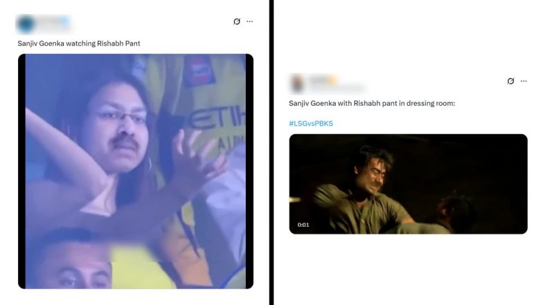 Rishabh Pant, Sanjiv Goenka Funny Memes: LSG बनाम PBKS मैच में सस्ते में निपटे ऋषभ पंत, फैंस ने संजीव गोयनका के रिएक्शन वाला मजेदार मीम्स शेयर कर बनाया माहौल, देखें पोस्ट