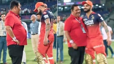 विराट कोहली ने अपने बचपन के कोच के साथ साझा किया भावनात्मक पल, मिलते ही सबसे पहले छुए पैर