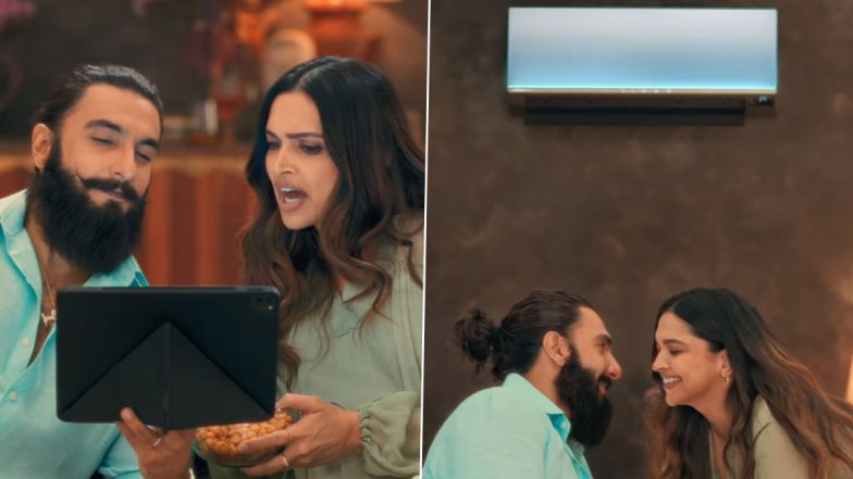 Sweet Reunion of Deepika-Ranveer Wins Hearts Again: बेटी दुआ के जन्म के बाद पहली बार स्क्रीन पर साथ नजर आए दीपिका पादुकोण और रणवीर सिंह, फैंस बोले - 'सबसे प्यारा ऐड' (Watch Video)