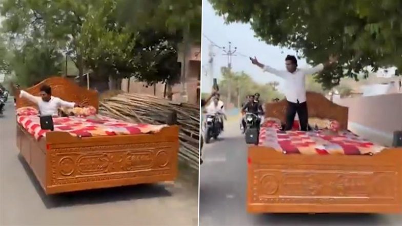 Murshidabad Viral Bed Car: पत्नी के गहने बेचकर बनाया 'चलता-फिरता बेड', VIDEO वायरल होते ही टूटा सपना; ट्रैफिक उल्लंघन पर पुलिस ने किया जब्त