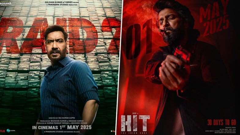 Big Films to Kickstart May 2025: मई की शुरुआत में रिलीज हो रही हैं ये बड़ी फिल्में, अजय देवगन की 'रेड 2' से लेकर नानी की 'हिट 3' तक, देखें पूरी लिस्ट!