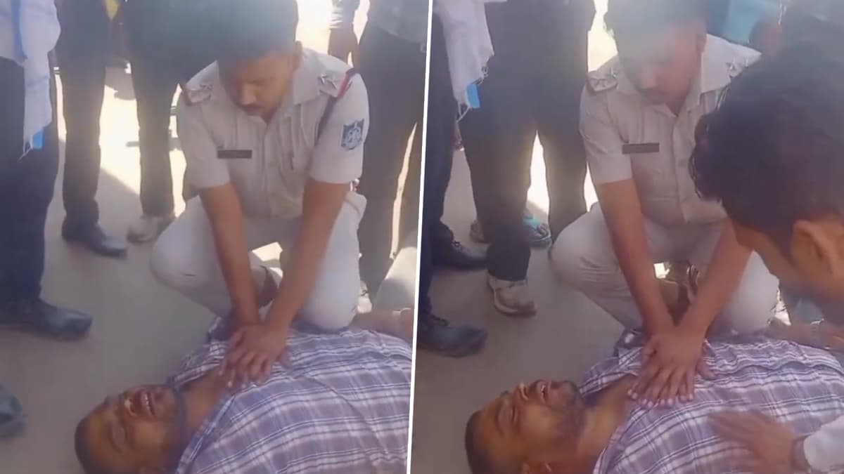 ग्वालियर में हार्ट अटैक से तड़प रहे शख्स को दिया पुलिस सब इंस्पेक्टर ने सीपीआर, बचाई जान.