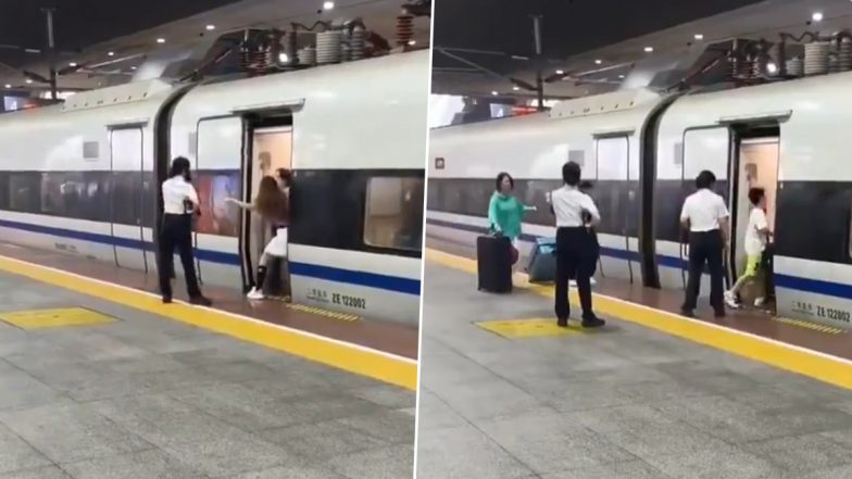 Viral Video: चीनी महिला ने शेन्ज़ेन स्टेशन पर अपने दोस्तों के लिए ट्रेन का किया ब्लॉक, परिचालन में बाधा डालने के लिए हुई गिरफ्तार