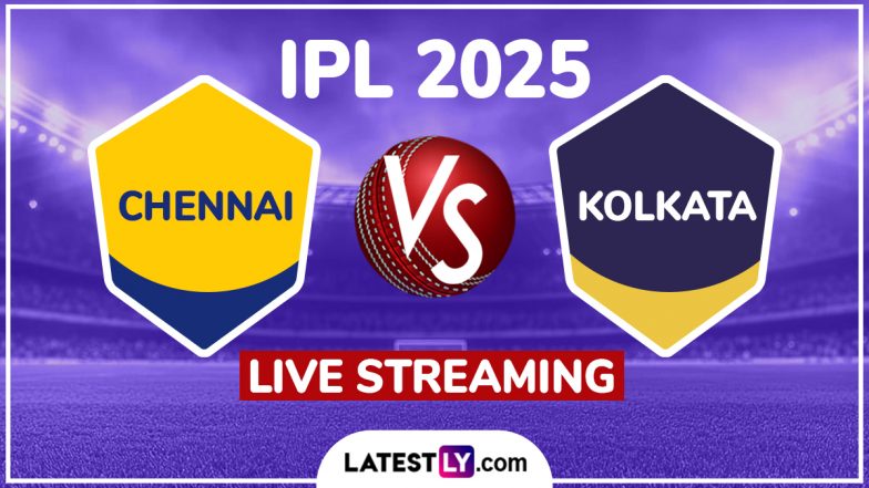CSK vs KKR TATA IPL 2025 Live Streaming: चेन्नई सुपर किंग्स बनाम कोलकाता नाइट राइडर्स खेला जाएगा आईपीएल का 25वां रोमांचक मुकाबला, जानिए कब, कहां और कैसे देखें लाइव प्रसारण