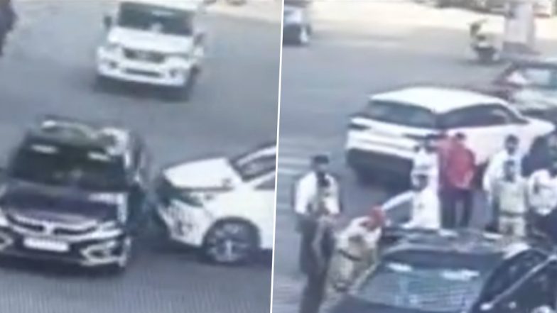 Agra Road Rage: बीजेपी नेता की कार सिग्नल तोड़कर टीडीआई मॉल के पास चार पहिया वाहन से टकराई, साथियों ने ड्राइवर की पिटाई की (देखें वीडियो)