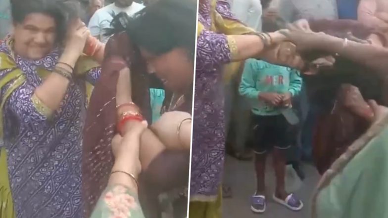 Bagpat Fight Video: बीच बाजार दो महिलाओं के बीच जमकर हुई मारपीट, एक दुसरे के बाल पकड़कर सड़क पर भिड़ी, बागपत का वीडियो आया सामने