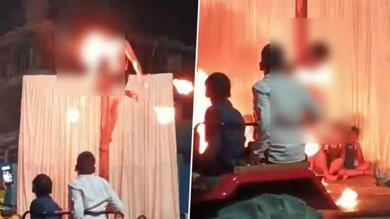 Pune Shocker: राम नवमी पर पुणे में फायर स्टंट बना हादसा, कलाकार की हालत गंभीर; VIDEO