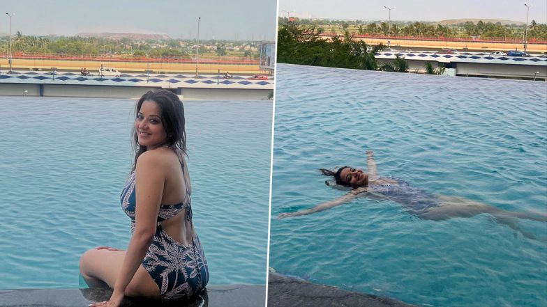 भोजपुरी स्टार Monalisa ने प्रिंटेड स्विमसूट में बढ़ाया सोशल मीडिया का तापमान, स्विमिंग पूल में लगाई आग (View Pics)
