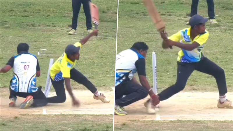 Funny Cricket Video: विकेटकीपर ने पकड़ लिया बैट्समैन का पैर, समझा लिया आउट; अंपायर बोले – नो बॉल भाई, ये क्रिकेट है कुश्ती नहीं