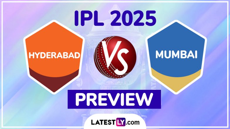 SRH vs MI TATA IPL 2025 Preview: सनराइजर्स हैदराबाद बनाम मुंबई इंडियंस इंडियन प्रीमियर लीग मैच से पहले जानिए हेड टू हेड रिकॉर्ड्स, मिनी बैटल और स्ट्रीमिंग समेत सारे डिटेल्स