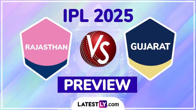 RR vs GT TATA IPL 2025 Preview: राजस्थान रॉयल्स बनाम गुजरात टाइटन्स इंडियन प्रीमियर लीग मैच से पहले जानिए हेड टू हेड रिकॉर्ड्स, मिनी बैटल और स्ट्रीमिंग समेत सारे डिटेल्स