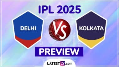 DC vs KKR TATA IPL 2025 Preview: दिल्ली कैपिटल्स बनाम कोलकाता नाईट राइडर्स इंडियन प्रीमियर लीग मैच से पहले जानिए हेड टू हेड रिकॉर्ड्स, मिनी बैटल और स्ट्रीमिंग समेत सारे डिटेल्स