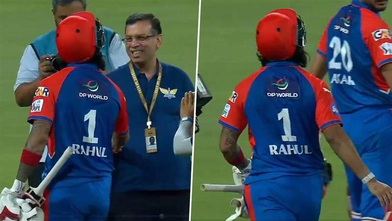 KL Rahul Walking Away from Sanjiv Goenka: जीत के बाद भी दिखी दूरी! LSG के मालिक संजीव गोयनका से दूर भागते दिखें KL राहुल, देखें वायरल वीडियो