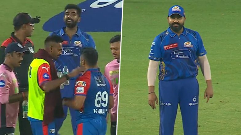 DC vs MI IPL 2025: करुण नायर और जसप्रीत बुमराह के बीच तीखी नोकझोंक, रोहित शर्मा ने दिया मजेदार रिएक्शन