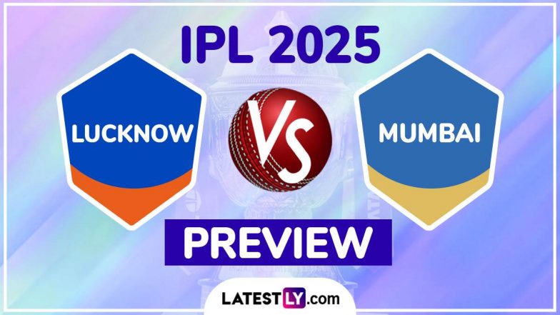 LSG vs MI TATA IPL 2025 Preview: लखनऊ सुपर जायंट्स बनाम मुंबई इंडियंस इंडियन प्रीमियर लीग मुकाबले से पहले जानें हेड टू हेड रिकॉर्ड्स, मिनी बैटल और स्ट्रीमिंग समेत सारे डिटेल्स