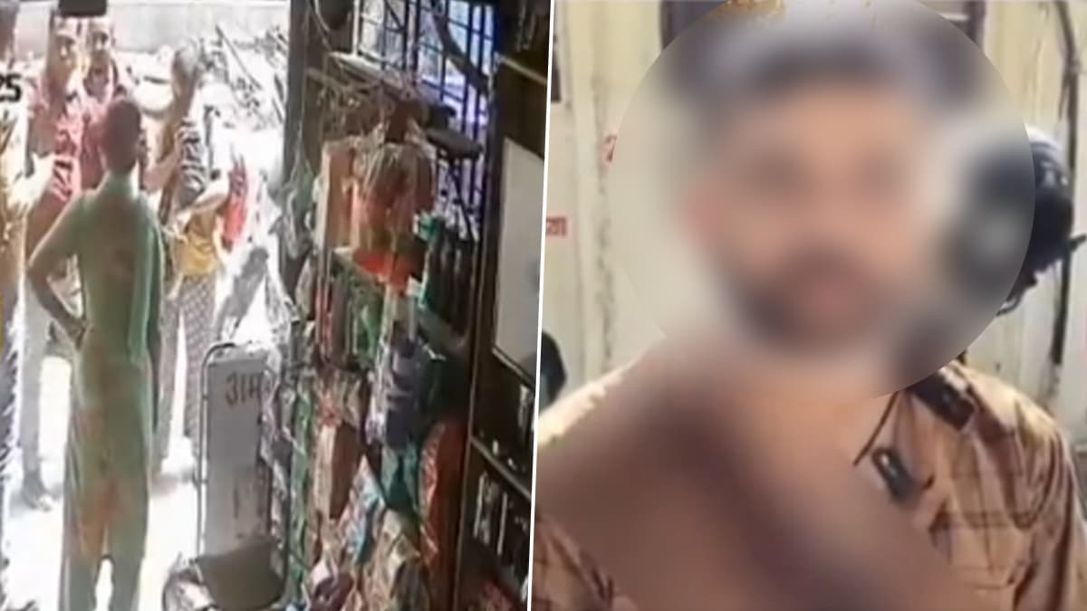 उल्हासनगर में दुकानदार के साथ ग्राहक और उसकी पत्नी ने की मारपीट. सीसीटीवी फुटेज आया सामने.