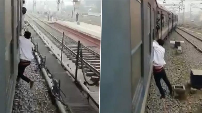 Bhagalpur Train Mobile Snatching: 'क्या गुंडा बनेगा रे तू बाबा': चलती ट्रेन से मोबाइल चुराना पड़ा महंगा, यात्रियों ने खिड़की से चोर को पकड़कर पीटा (Watch Video)