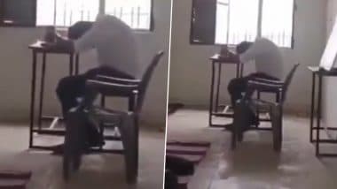 VIDEO: क्लासरूम में सोते नजर आए 'माटसाहब', छात्रों ने वीडियो बनाकर किया वायरल; बोले, 'ऐसा नहीं है...'