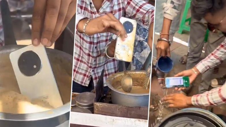 OMG! Oppo के नए स्मार्टफोन को चाय में डुबोया, फिर दूध के साथ उलाब दिया; वीडियो वायरल