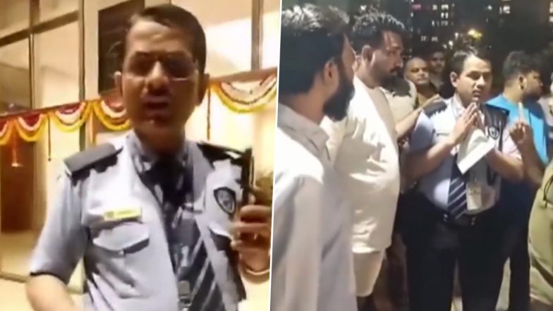 Viral Video: एलएंडटी सिक्योरिटी गार्ड द्वारा मराठी न बोलने मनसे कार्यकर्ताओं ने की गुंडागर्दी, मंगवाई माफी