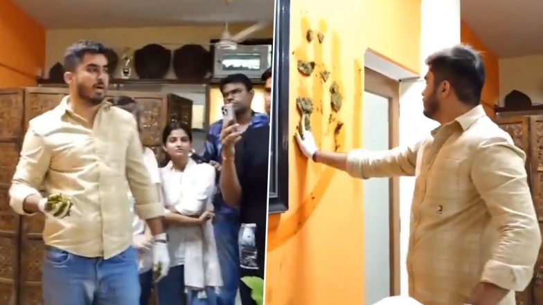 Delhi University Video: दिल्ली यूनिवर्सिटी के लक्ष्मी बाई कॉलेज में DUSU के अध्यक्ष ने प्रिंसिपल के ऑफिस में पोता गोबर, वीडियो आया सामने