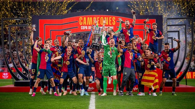 Copa Del Rey 2024-25 Final: बार्सिलोना ने रियाल मैड्रिड को 3-2 से हराकर जीता कोपा डेल रे कप, जूल्स कोंडे ने एक्स्ट्रा टाइम दागा गोल