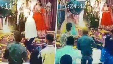 Bareilly Heart Attack Video: शादी की 25वीं सालगिरह की खुशियां मातम में बदली! स्टेज पर ही पत्नी के साथ डांस कर रहे जूता व्यापारी की हुई मौत, बरेली का वीडियो आया सामने Bareilly Heart Attack Video: शादी की 25वीं सालगिरह की खुशियां मातम में बदली! स्टेज पर ही पत्नी के साथ डांस कर रहे जूता व्यापारी की हुई मौत, बरेली का वीडियो आया सामने