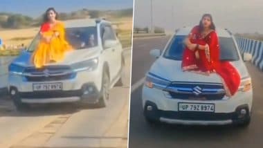 Viral Video: रील बनाने का शौक पड़ा महंगा! कार के बोनट पर स्टंट कर रही थी भाभी, कटा ₹22,500 का चालान
