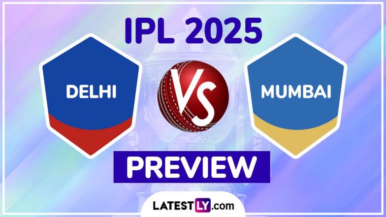 DC vs MI TATA IPL 2025 Preview: दिल्ली कैपिटल्स बनाम मुंबई इंडियंस इंडियन प्रीमियर लीग मैच से पहले जानें हेड टू हेड रिकॉर्ड्स, मिनी बैटल और स्ट्रीमिंग समेत सारे डिटेल्स