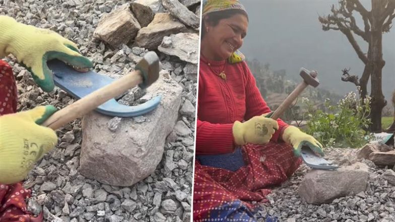 पहाड़ की नारी, सब पर भारी... महिला ने पुराने टूटे हुए चप्पल का किया ऐसा इस्तेमाल, Viral Video देख लोग हुए हैरान