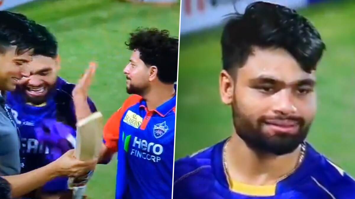 Kuldeep Yadav Slaps Rinku Singh: DC बनाम KKR TATA IPL 2025 मैच के बाद बातचीत के दौरान कुलदीप यादव ने रिंकू सिंह को मारा थप्पड़? वीडियो हुआ वायरल