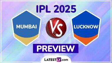 MI vs LSG TATA IPL 2025 Preview: मुंबई इंडियंस बनाम लखनऊ सुपर जायंट्स इंडियन प्रीमियर लीग मैच से पहले जानिए हेड टू हेड रिकॉर्ड्स, मिनी बैटल और स्ट्रीमिंग समेत सारे डिटेल्स