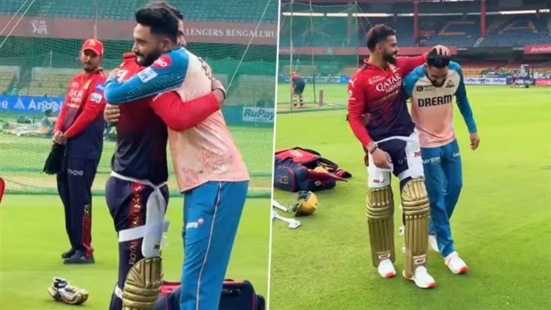 Virat Kohli Meets Mohammed Siraj: RCB बनाम GT मैच से पहले विराट कोहली ने मोहम्मद सिराज से की खास मुलाकात, एक दूसरे को लगाया गले, देखें वीडियो