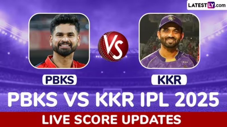 PBKS vs KKR TATA IPL 2025 Live Toss & Scorecard: पंजाब किंग्स ने टॉस जीतकर किया बल्लेबाजी का फैसला, कोलकाता नाइट राइडर्स पहले करेगी गेंदबाजी, यहां देखें प्लेइंग इलेवन और लाइव स्कोरकार्ड
