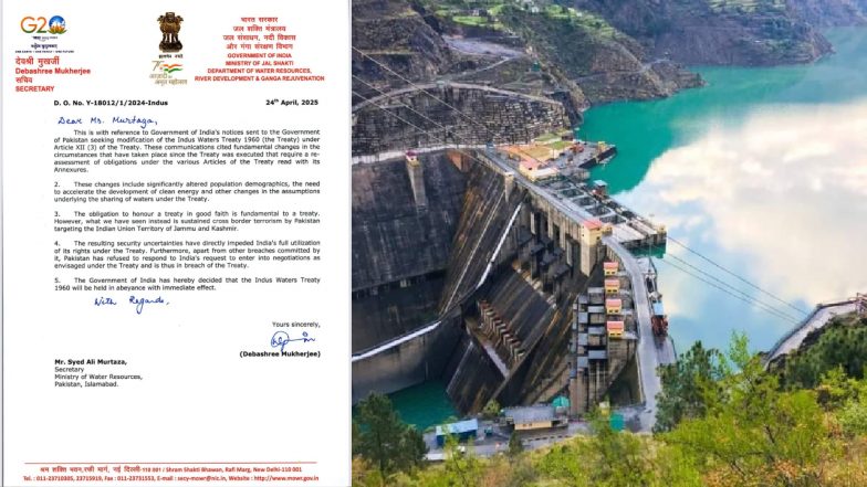 Indus Waters Treaty On Hold: भारत ने सिंधु जल संधि को किया आस्थगित, पाकिस्तान को आधिकारिक पत्र भेजकर दी जानकारी