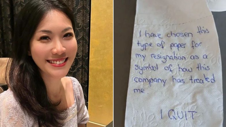 Resignation Letter on Toilet Paper: 'पहले इस्तेमाल किया, फिर फेंक दिया'; कर्मचारी ने टॉयलेट पेपर पर लिखा इस्तीफा, वर्कप्लेस कल्चर पर उठाए सवाल