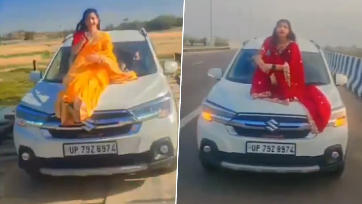 Reel Video: कार की बोनट पर चढ़कर रील बनाना महिला को पड़ा भारी, पुलिस ने 22,500 रुपये का चालान काटा