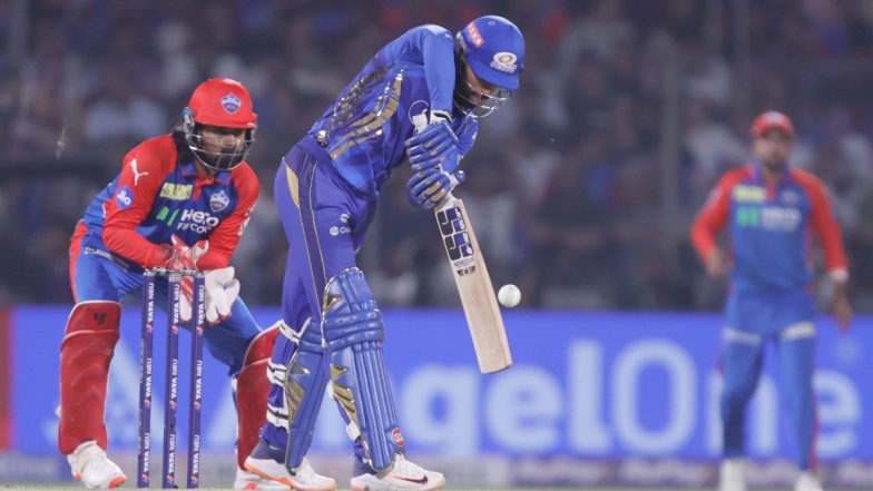 DC vs MI, TATA IPL 2025 29th Match 1st Inning Scorecard: मुंबई इंडियंस ने दिल्ली कैपिटल्स को दिया 206 रनों का टारगेट, तिलक वर्मा ने खेली धमाकेदार पारी; यहां देखें पहली पारी स्कोरकार्ड
