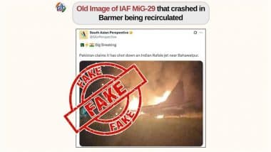 Fact Check: पाकिस्तान ने ऑपरेशन सिंदूर के दौरान बहावलपुर के पास भारतीय वायुसेना के राफेल फाइटर जेट को मार गिराया? PIB ने वायरल खबर का किया पर्दाफाश