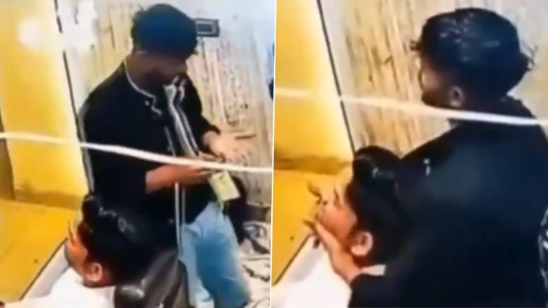 Ghaziabad Salon Video: दाढ़ी बनाने पहुंचे ग्राहक का कर्मचारी ने थूंक लगाकर किया फेस मसाज, वीडियो आया सामने, गाजियाबाद में आरोपी गिरफ्तार