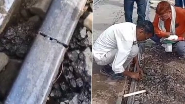 VIDEO: रायबरेली के पास टूटी रेलवे ट्रैक से गुजर गई पूरी मालगाड़ी, लोगों की सतर्कता से बड़ा हादसा टला, मौके पर पहुंचे कर्मियों ने की पटरी की मरम्मत