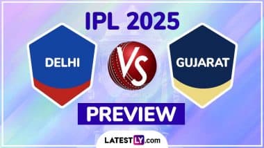 DC vs GT TATA IPL 2025 Preview: दिल्ली कैपिटल्स बनाम गुजरात टाइटन्स के बीच खेला जाएगा इंडियन प्रीमियर लीग 2025 का 60वां मुकाबला; जानिए हेड-टू-हेड रिकॉर्ड्स, मिनी बैटल्स और लाइव स्ट्रीमिंग समेत सभी डिटेल्स
