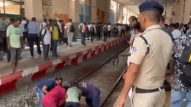 Floor-Cleaning Machine Falls On Track: मुंबई के सीएसटी स्टेशन पर फर्श साफ करने वाली मशीन पटरी पर गिरी, कोई हताहत नहीं