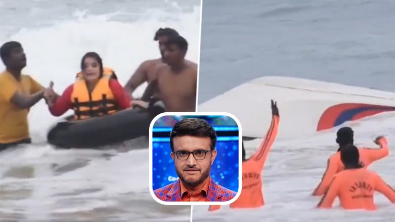 Puri: पुरी के समुद्र में पलटी सौरव गांगुली के भाई-भाभी की स्पीडबोट, लाइफगार्ड्स ने बचाई जान; VIDEO