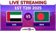 UAE vs BAN 1st T20I 2025 Live Streaming: पहले टी20 में संयुक्त अरब अमीरात से भिड़ेगी बांग्लादेश क्रिकेट टीम, यहां जानिए कब, कहां और कैसे देखें लाइव प्रसारण
