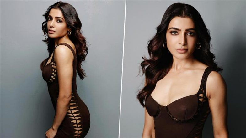 Samantha Ruth Prabhu Glamorous Look: ब्राउन कटआउट ड्रेस में सामंथा रुथ प्रभु ने बिखेरा हुस्न का जादू, एक्ट्रेस की हॉटनेस ने बढ़ाया सोसल मीडिया का तापमान (View Pics)