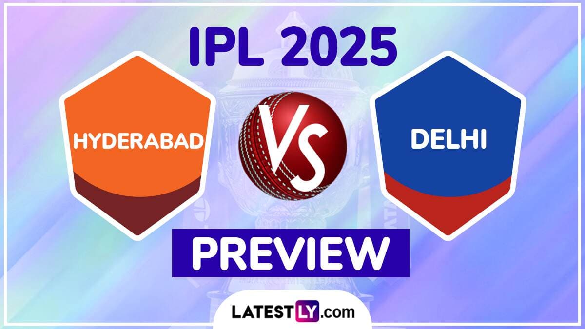 SRH vs DC TATA IPL 2025 Preview: सनराइजर्स हैदराबाद बनाम दिल्ली कैपिटल्स इंडियन प्रीमियर लीग मैच से पहले जानिए हेड टू हेड रिकॉर्ड्स, मिनी बैटल और स्ट्रीमिंग समेत सारे डिटेल्स SRH vs DC TATA IPL 2025 Preview: सनराइजर्स हैदराबाद बनाम दिल्ली कैपिटल्स इंडियन प्रीमियर लीग मैच से पहले जानिए हेड टू हेड रिकॉर्ड्स, मिनी बैटल और स्ट्रीमिंग समेत सारे डिटेल्स