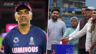 Rahul Dravid Congratulates Rohit Sharma: मुंबई में रोहित शर्मा स्टैंड के उद्घाटन पर राहुल द्रविड़ ने दी बधाई, बोले- अब टिकट की कमी हुई तो पता है किससे संपर्क करना है, देखें वीडियो