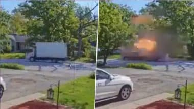 Truck Blast in Chicago: अमेरिका के शिकागो में चलते ट्रक में लगी आग, अचानक हुआ धमाका, आसपास के कई घरों का हुआ नुकसान, वीडियो आया सामने (Watch Video) Truck Blast in Chicago: अमेरिका के शिकागो में चलते ट्रक में लगी आग, अचानक हुआ धमाका, आसपास के कई घरों का हुआ नुकसान, वीडियो आया सामने (Watch Video)